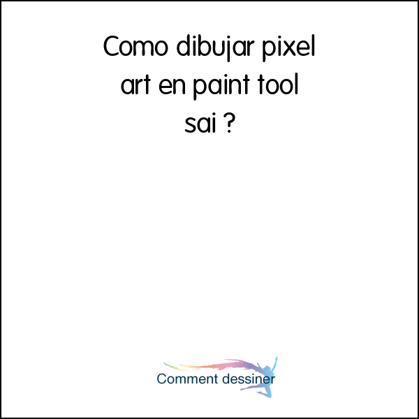 Como dibujar pixel art en paint tool sai